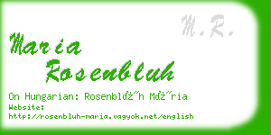 maria rosenbluh business card
